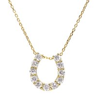 JEWELRY SELECTION/[ララクリスティー] LARA Christie ネックレス ダイヤモンド ホースシュー 11石 計0.5ct K18 ゴールド lp71－0012－yg/506101191