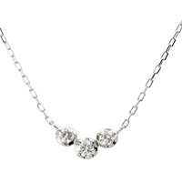 JEWELRY SELECTION/[ララクリスティー] LARA Christie ダイヤモンド スリーストーン ネックレス 3石 計0.15ct PT900 プラチナ lp71－0017－pt/506101196