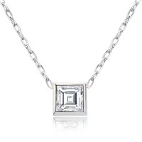 JEWELRY SELECTION/[ララクリスティー] LARA Christie ホワイトトパーズ スクエア 0.3ct プラチナ ネックレス PT900 lp71－0020－pt－wh/506101201