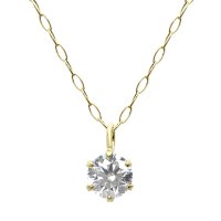 JEWELRY SELECTION/[ララクリスティー] LARA Christie ネックレス 18金 ダイヤモンド 6本爪 0.2ct K18 ゴールド lp51－0012－yg/506101376