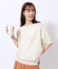 SHOO・LA・RUE　DRESKIP/【きらっと華やぐ】ラメが大人上品 ドルマンボートネック5分袖ニット/506101684