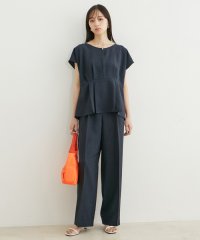 ビス/【d fashion別注】【セットアップ】 美easyリネンライクウエスト切り替えブラウス＆ワイドパンツ【接触冷感・洗える】/506101786