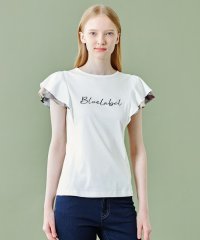 BLUE LABEL CRESTBRIDGE/【WEB限定】バイオシルケットスムースフリルスリーブロゴTシャツ/506064358