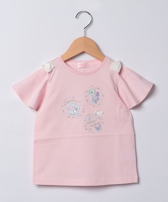 メゾピアノ　ワンピース　Tシャツ　シェル　2点セット 楽天市場】メゾピアノ(mezzo piano)シェル柄 切替カット