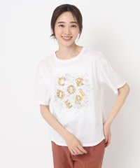 CORDIER/花柄プリントロゴTシャツ/506102218