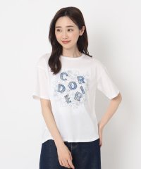 CORDIER/花柄プリントロゴTシャツ/506102218