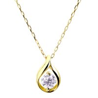 JEWELRY SELECTION/[ララクリスティー] LARA Christie ダイヤモンド 0.1ct デザイン1粒 ネックレス 18金ゴールド K18 lp71－0010－yg/506102240