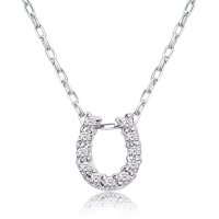 JEWELRY SELECTION/[ララクリスティー] LARA Christie ダイヤモンド ホースシュー ネックレス 11石 計0.1ct PT900 プラチナ lp71－0011－pt/506102241