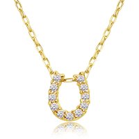 JEWELRY SELECTION/[ララクリスティー] LARA Christie ダイヤモンド ホースシュー ネックレス 11石 計0.1ct K18 イエローゴールド lp71－0011－y/506102242