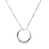 JEWELRY SELECTION/[ララクリスティー] LARA Christie ネックレス ダイヤモンド サークル 3石 計0.05ct PT900 プラチナ lp71－0015－pt/506102243