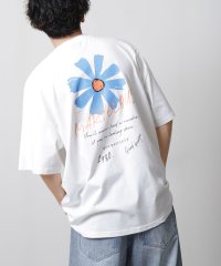 ZIP FIVE/ピグメント加工 バックグラフィックTシャツ/506102595