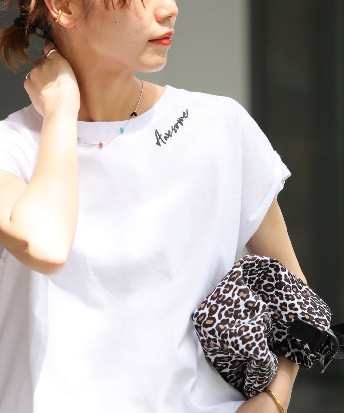 マルコポーロ レディース Tシャツ トップス V NECK SHORT SLEEVE
