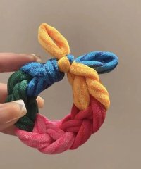 shoppinggo/ショッピングゴー shoppinggo ヘアゴム バイカラー 太め おしゃれ ヘアアクセサリー 結び シンプル 髪留め ヘア留め かわいい オシャレ 髪飾り 上/506102676