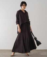 PAL OUTLET/【Loungedress】サテンフレアシャツ/506103358