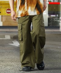 1111clothing/ワンフォークロージング 1111clothing ◆Laufer フレアシルエット ワイドカーゴパンツ◆ ワイドパンツ メンズ フレアワイドパンツ レディース /506103595