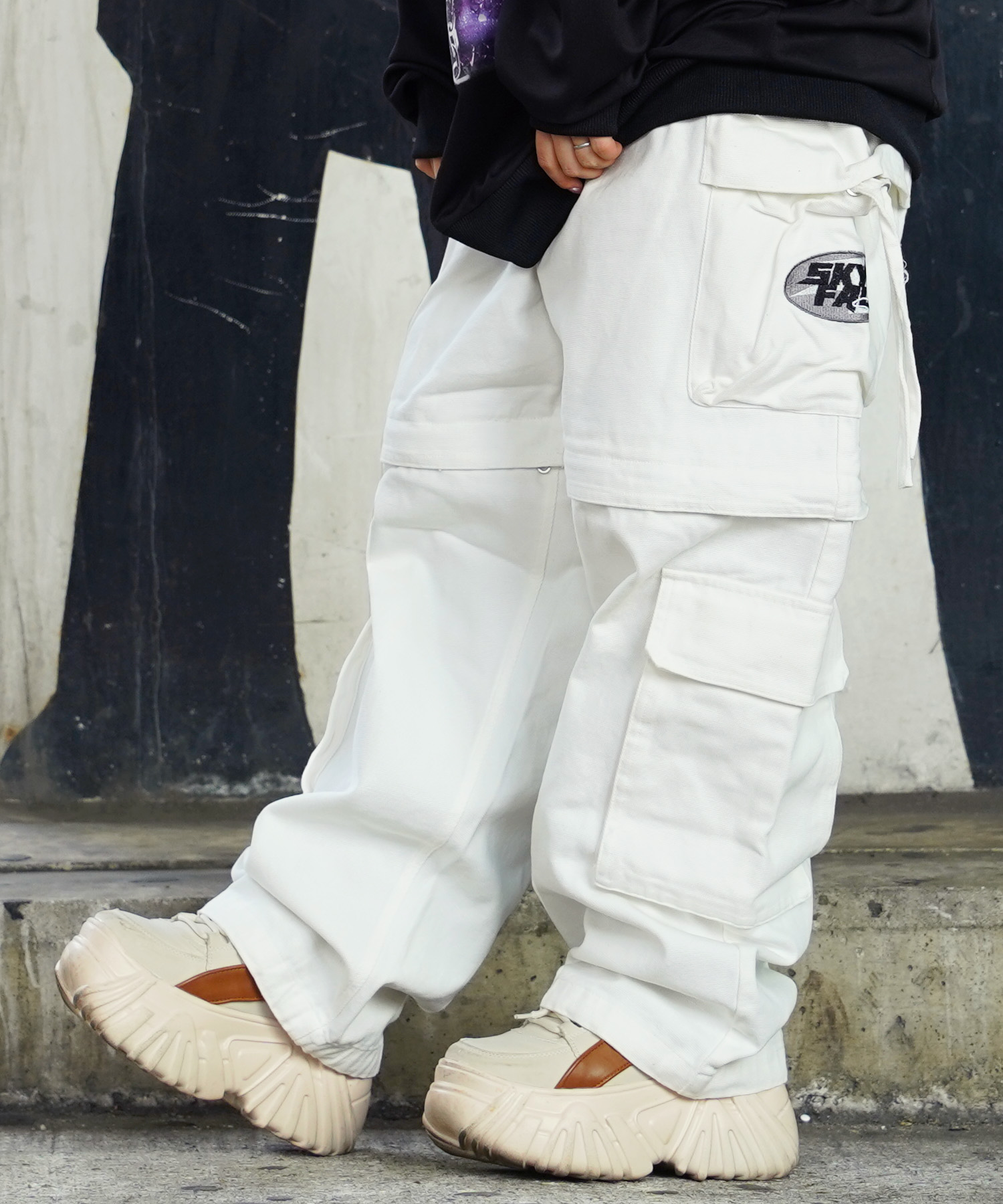 SIGNATURE LOGO 5 POCKET BAGGY FIT DOUBLE KNEE DENIM | DALL