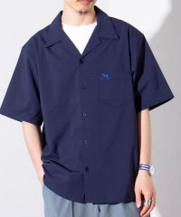GLOSTER/【GLOSTER/グロスター】フレンチブルドッグ刺繍 COOLMAX オープンカラーシャツ/506096111