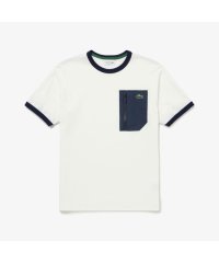 LACOSTE Mens/アウトドアジップポケット鹿の子地半袖Tシャツ/506103980