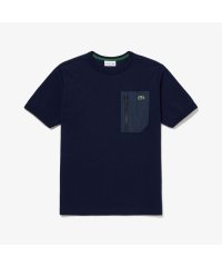 LACOSTE Mens/アウトドアジップポケット鹿の子地半袖Tシャツ/506103980