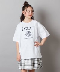 a.v.v(KID'S)/[160]エンブレム刺繍オーバーシルエットＴシャツ/506104046