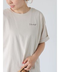 Lugnoncure/前後ロゴ刺繍Tシャツ/506104603