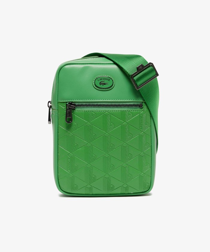 【LACOSTE】ラコステ モノグラムショルダーバッグ LACOSTE ショルダーバッグ NOMOGRAMME スプレットレザー