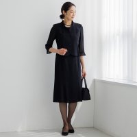 form forma/フォルムフォルマ form forma 【喪服】日本伝統織物「絽」フリルカラー＆ワンピース/ブラックフォーマル/夏/506092262
