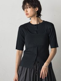 socolla/ソコラ socolla ビスチェ付きリブニット≪手洗い可能≫/506106298