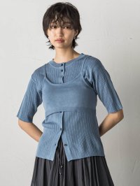 socolla/ソコラ socolla ビスチェ付きリブニット≪手洗い可能≫/506106298