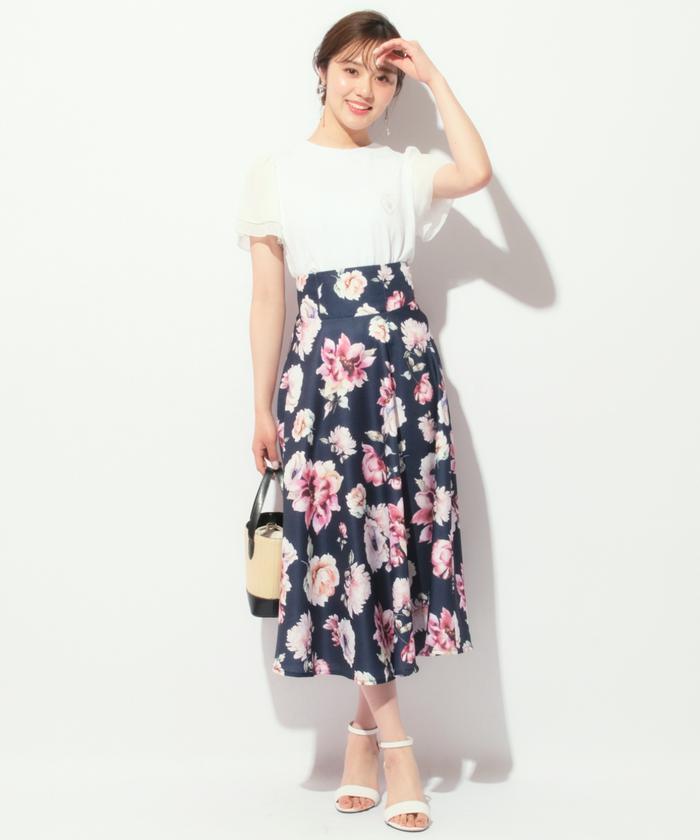 セール 40%OFF】ビックフラワーサーキュラースカート(506106365 セール 40%OFF】ビックフラワーサーキュラースカート(506106365