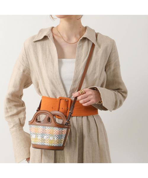 【MARNI】TROPICALIA MICRO レザー ラフィア マイクロ バッグ セール】マルニ MARNI MARNI かごバッグ TROPICALIA MICRO