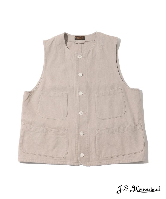 J.S.Homestead】FLAX/COTTON LOW NECK VEST(506106989) | ジャーナル ...