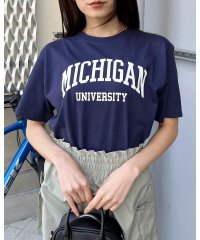 RAD CHAMP/MICHIGAN カレッジロゴプリントTシャツ/506107171