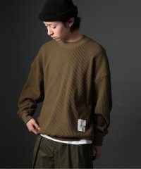 MAISON CLUB/【MAISON CLUB】HEAVY OZ MOCK NECK WAFFLE SWEATER ヘビーオンス モックネック ワッフル スウェット 長袖/506107199