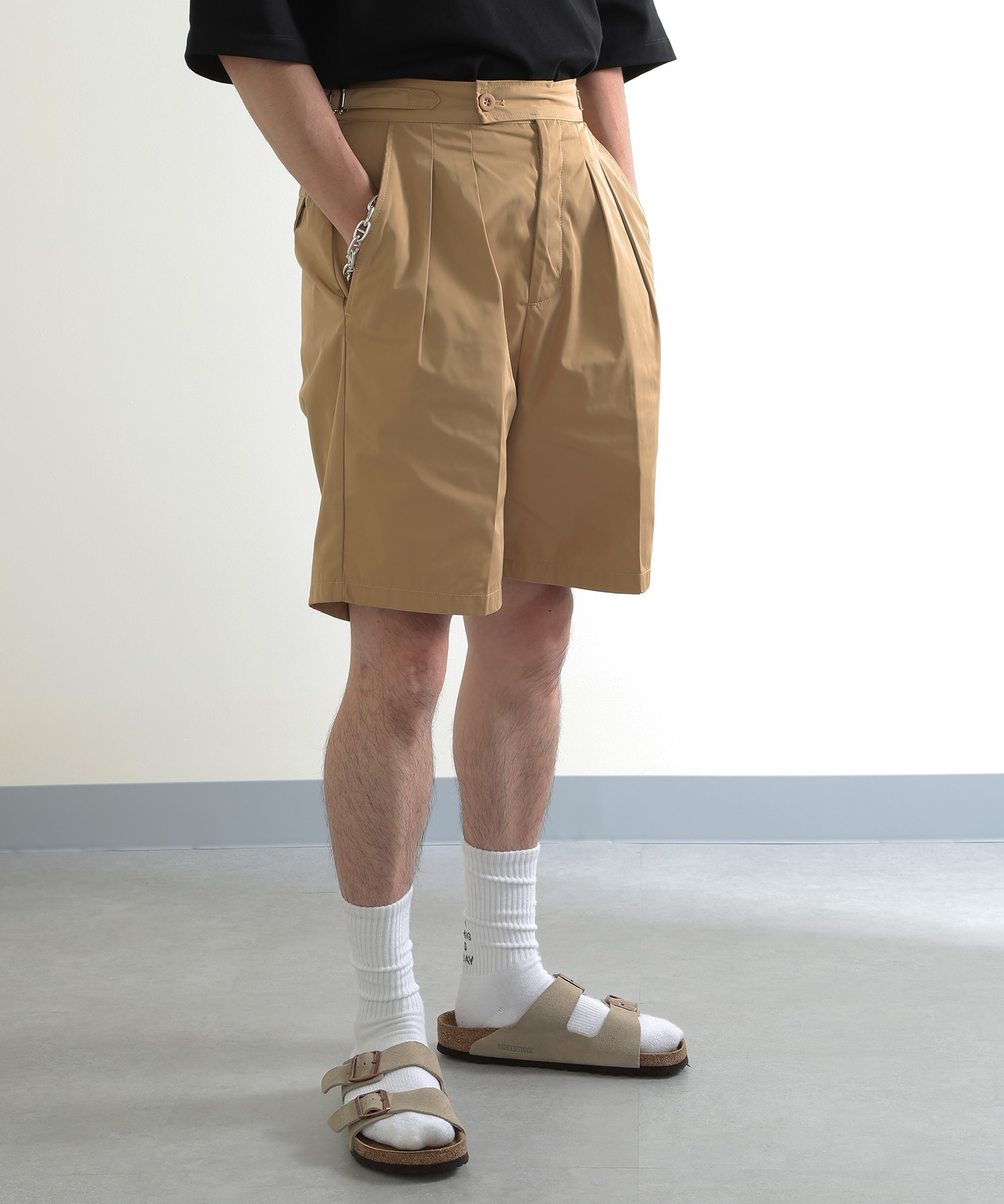 マディソンブルー　人気グルカショーツ　リネンブレンド　02M GURKHA SHORTS LINEN SATIN | PANTS | MADISONBLUE