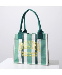 GANNI/GANNI トートバッグ LARGE EASY SHOPPER STRIPES/506107269