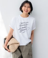 NIJYUSANKU（SMALL SIZE）/【井波麻里衣さんコラボ】カリグラフィー プリント Tシャツ/506118187