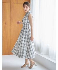tocco closet/バックレースアップチェックシャツワンピース/506100856