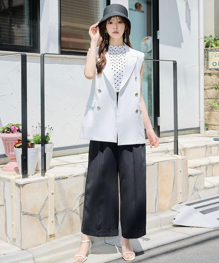 23AW✨ベイジ RIVOLI ダブルジャケット 金ボタン 綿 Nude 6