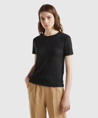 BENETTON (women)/リネン100%クルーネックTシャツ・カットソー/506102257