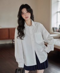 RINRE/韓国 ファッション バーナードクラシック ルーズフィット ワイシャツ/506121134