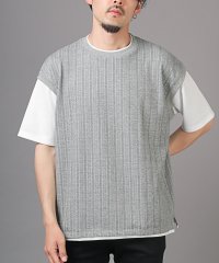 LUXSTYLE/ベストフェイクレイヤード半袖Tシャツ/半袖Tシャツ メンズ Tシャツ 半袖 春 夏 フェイクレイヤード 重ね着風/506121450