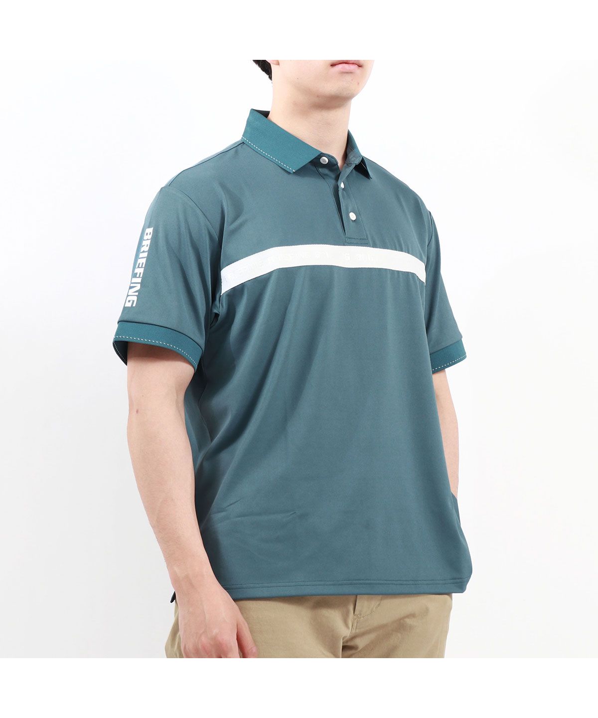 BRIEFINGポロシャツ BRIEFING - MENS TOUR POLO / 刺繍ブランドロゴ ベーシック