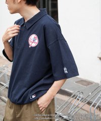 ZIP FIVE/MLB ハーフジップバックロゴTシャツ/506121907