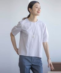 J.PRESS LADIES（LARGE SIZE）/【WEB限定カラーあり・抗菌消臭・吸水速乾】サッカージャージー 5分袖 ペプラム カットソー/506121989