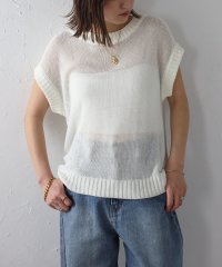 Bonjour Sagan/ボンジュールサガン BONJOUR SAGAN フレンチスリーブメッシュニットプルオーバー/506122327