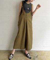 Jewelobe/ジュエローブ Jewelobe フロントボタンタックルーズサロペット/506093643