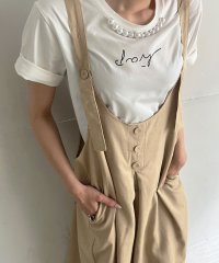 Jewelobe/ジュエローブ Jewelobe フロントボタンタックルーズサロペット/506093643