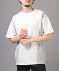 LUXSTYLE/異素材切り替え半袖Tシャツ/Tシャツ 半袖 トップス メンズ レディース 切り替え 異素材 プリーツ ビッグシルエット/506123576