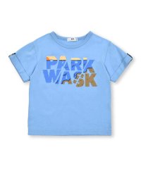 WASK/袖折り返しブロックプリント天竺Tシャツ(100~160cm)/506059595